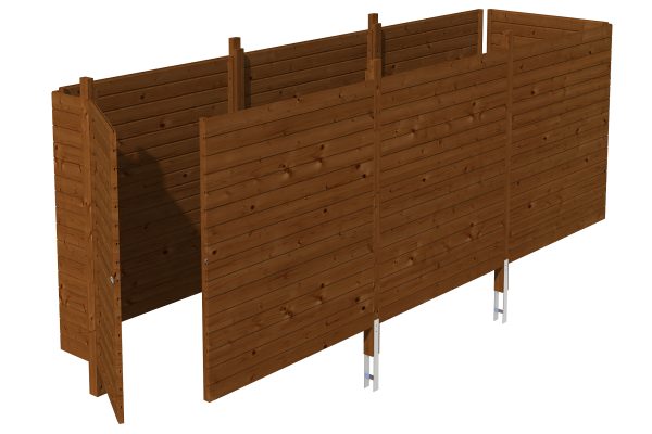 Abstellraum C5, 573x164cm, Profilschalung, nussbaum