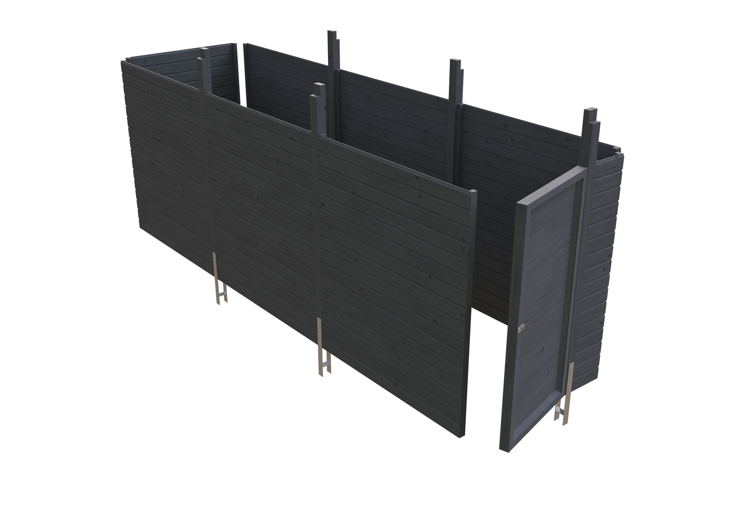 Abstellraum C5, 573x164cm, Profilschalung, schiefergrau
