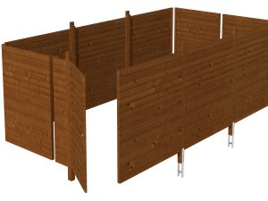 Abstellraum C6, 573x317cm, Profilschalung, nussbaum
