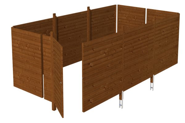 Abstellraum C6, 573x317cm, Profilschalung, nussbaum