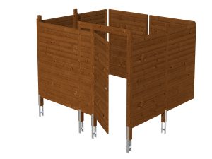Abstellraum C8, 275x317cm, Profilschalung, nussbaum
