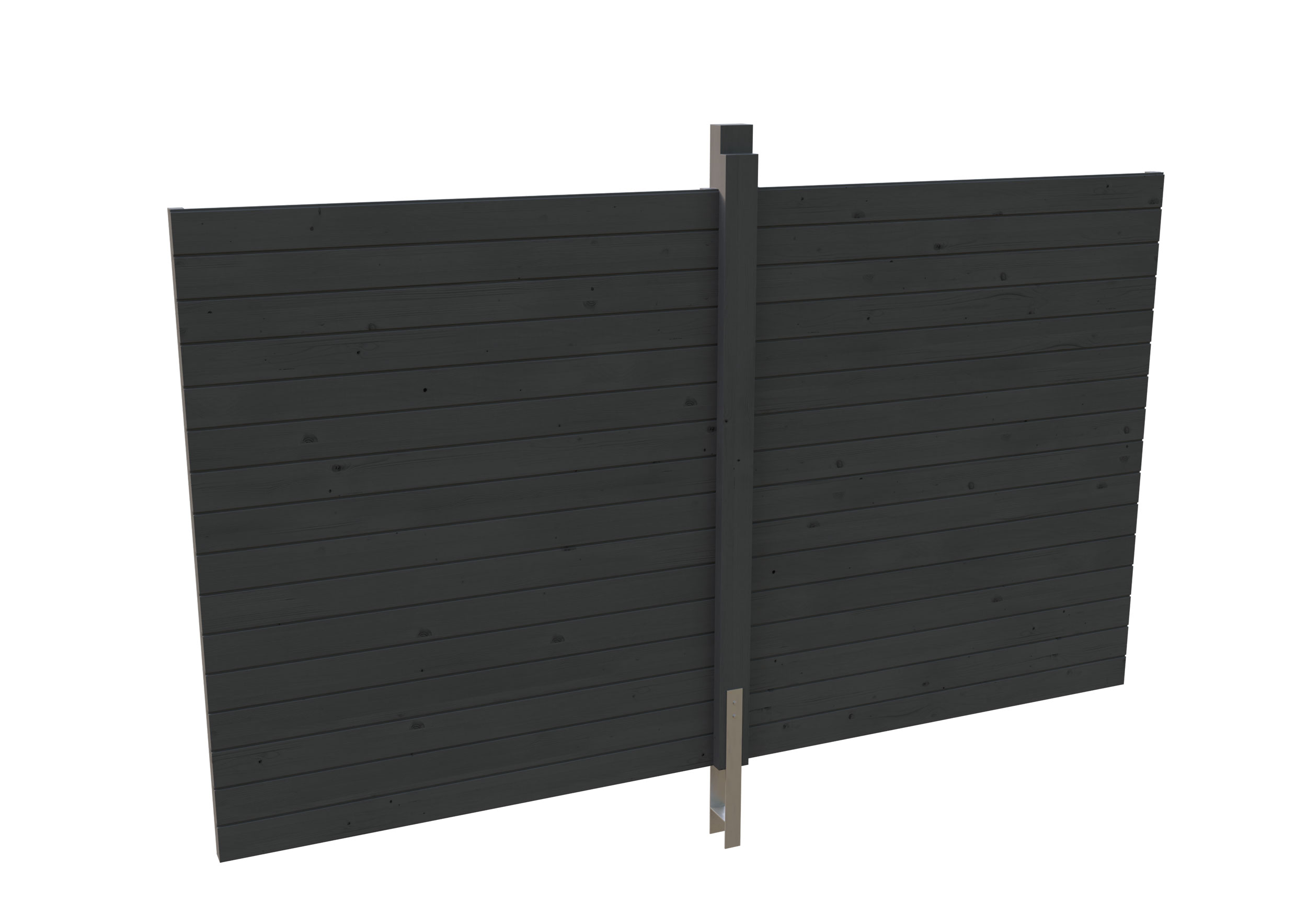 Rückwand Profilschalung 355x200cm, schiefergrau