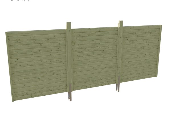 Rückwand Profilschalung 550x200cm, grün imprägniert
