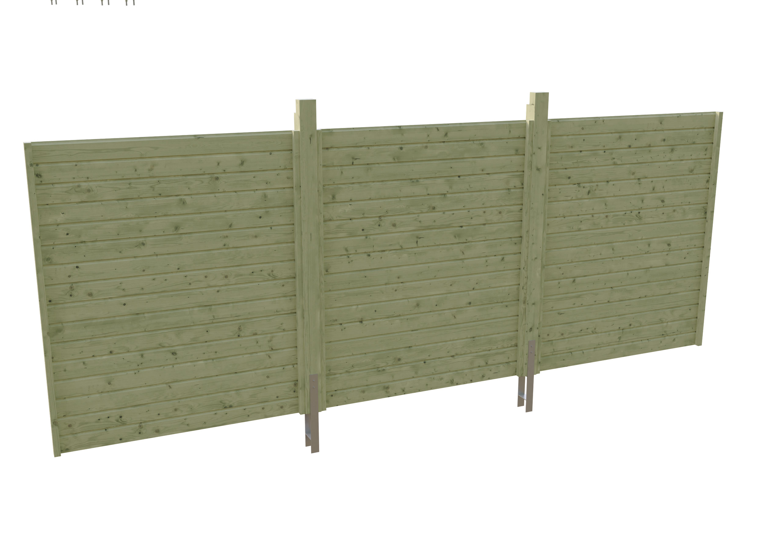 Rückwand Profilschalung 550x200cm, grün imprägniert