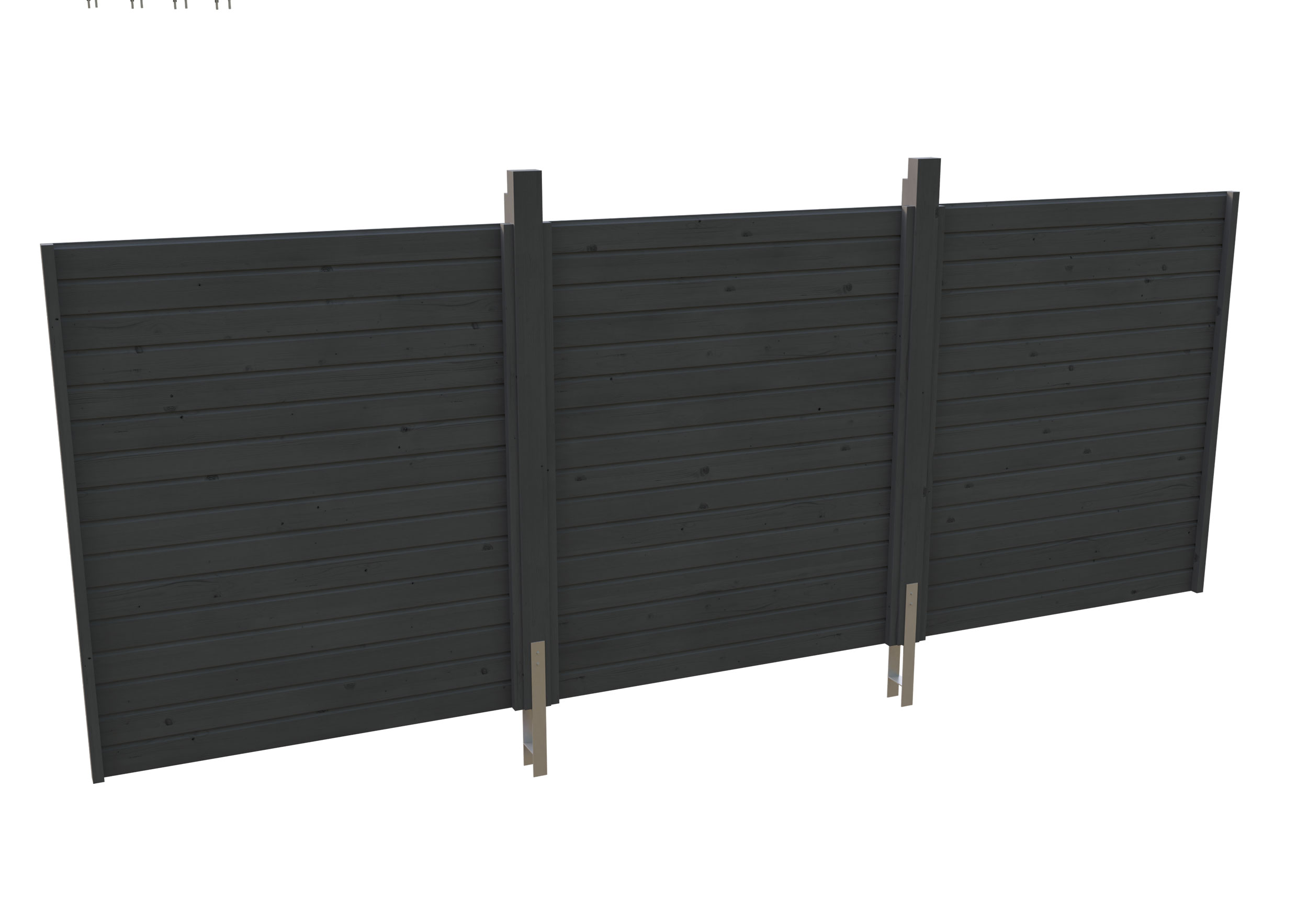 Rückwand Profilschalung 550x200cm, schiefergrau