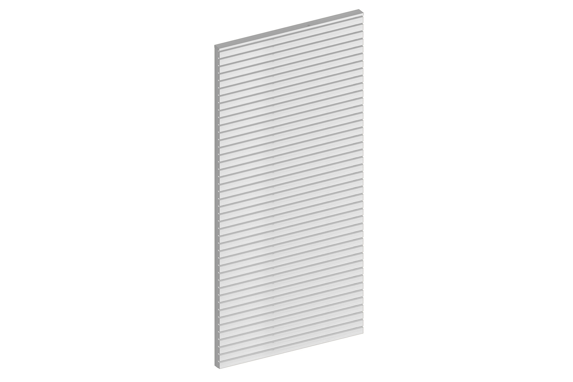 Seitenwand aus Lamellen 101 x 217 cm, Fichte, weiß