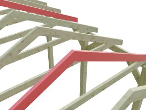 Schneelasterhöhung Carport 380 x 600 cm, grün imprägniert